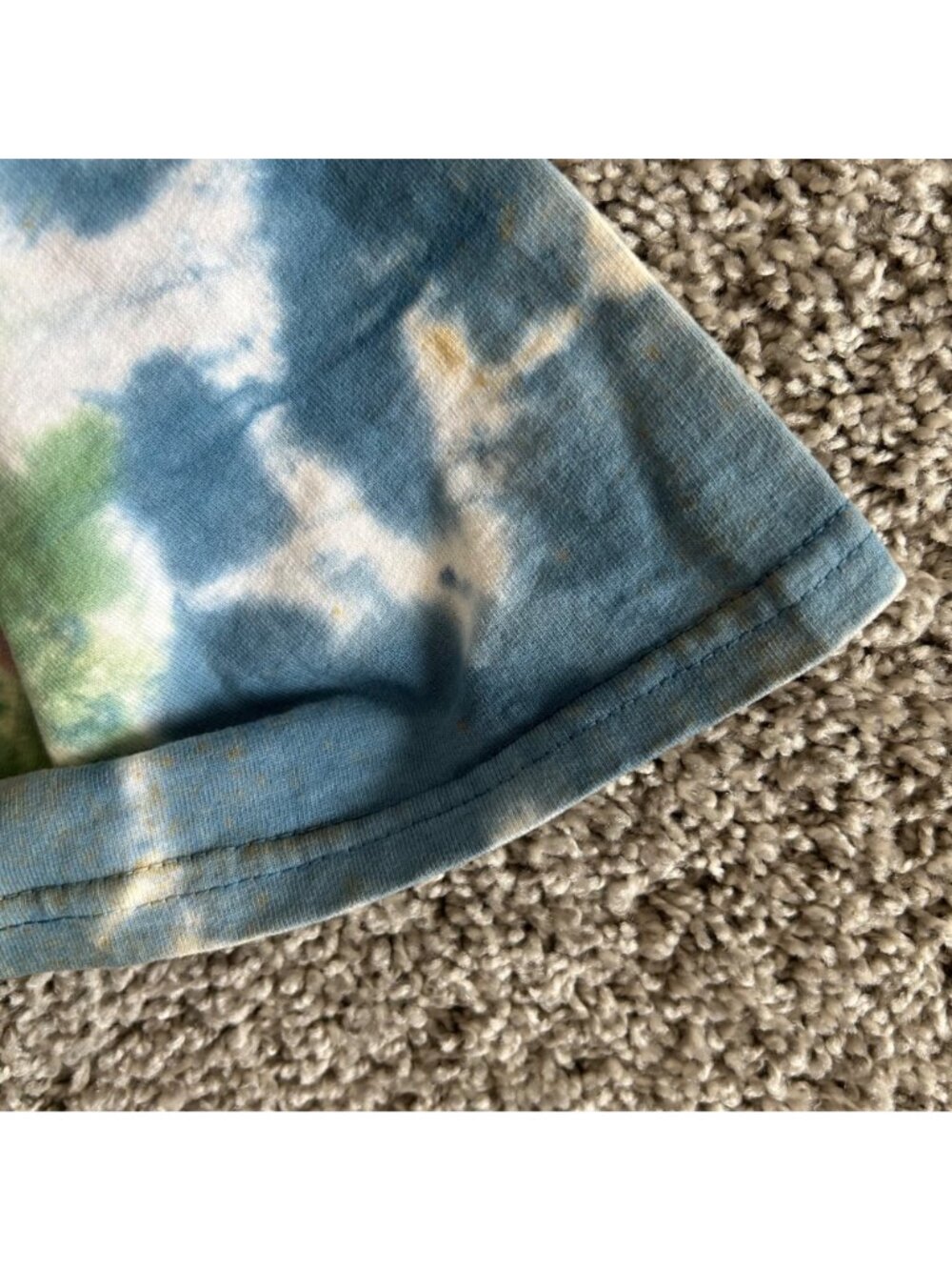 Vintage 1996 Liquid Blue Tie-Dye Wild Horses Graphic T-Shirt - Picture 11 of 13